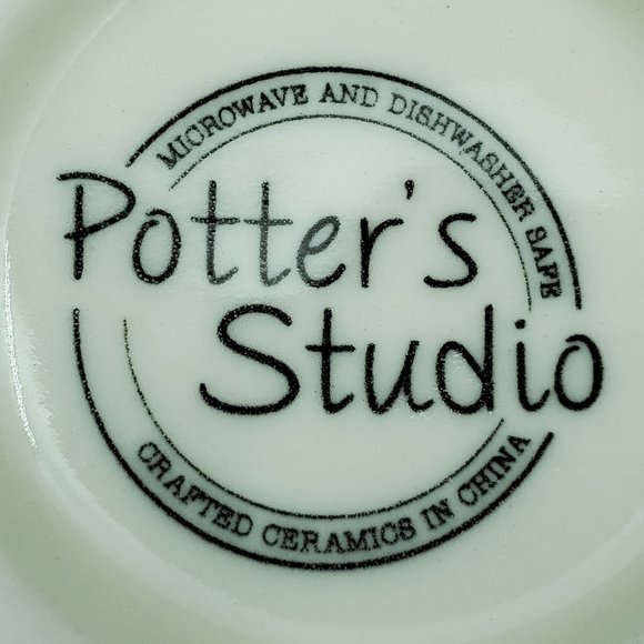Potter's Studio Dining Potters Studio Round Yellow Gold Floral Mugs